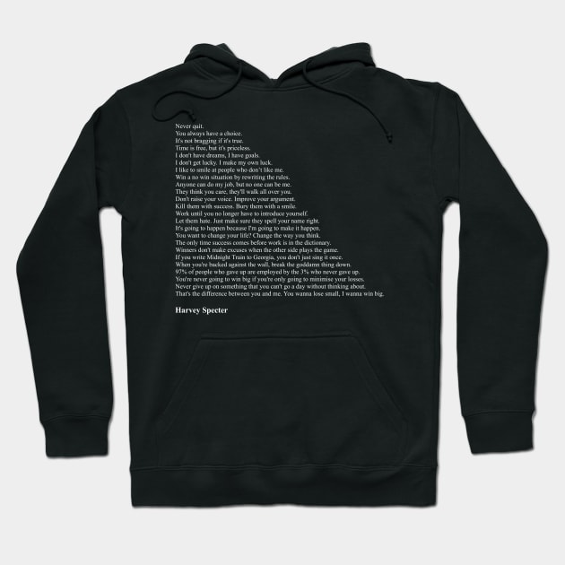 Harvey Specter Quotes Hoodie by qqqueiru